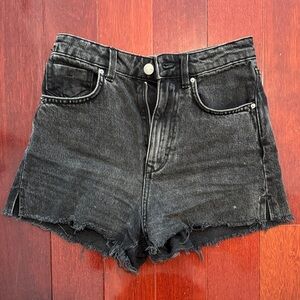Zara dark wash denim shorts high rise